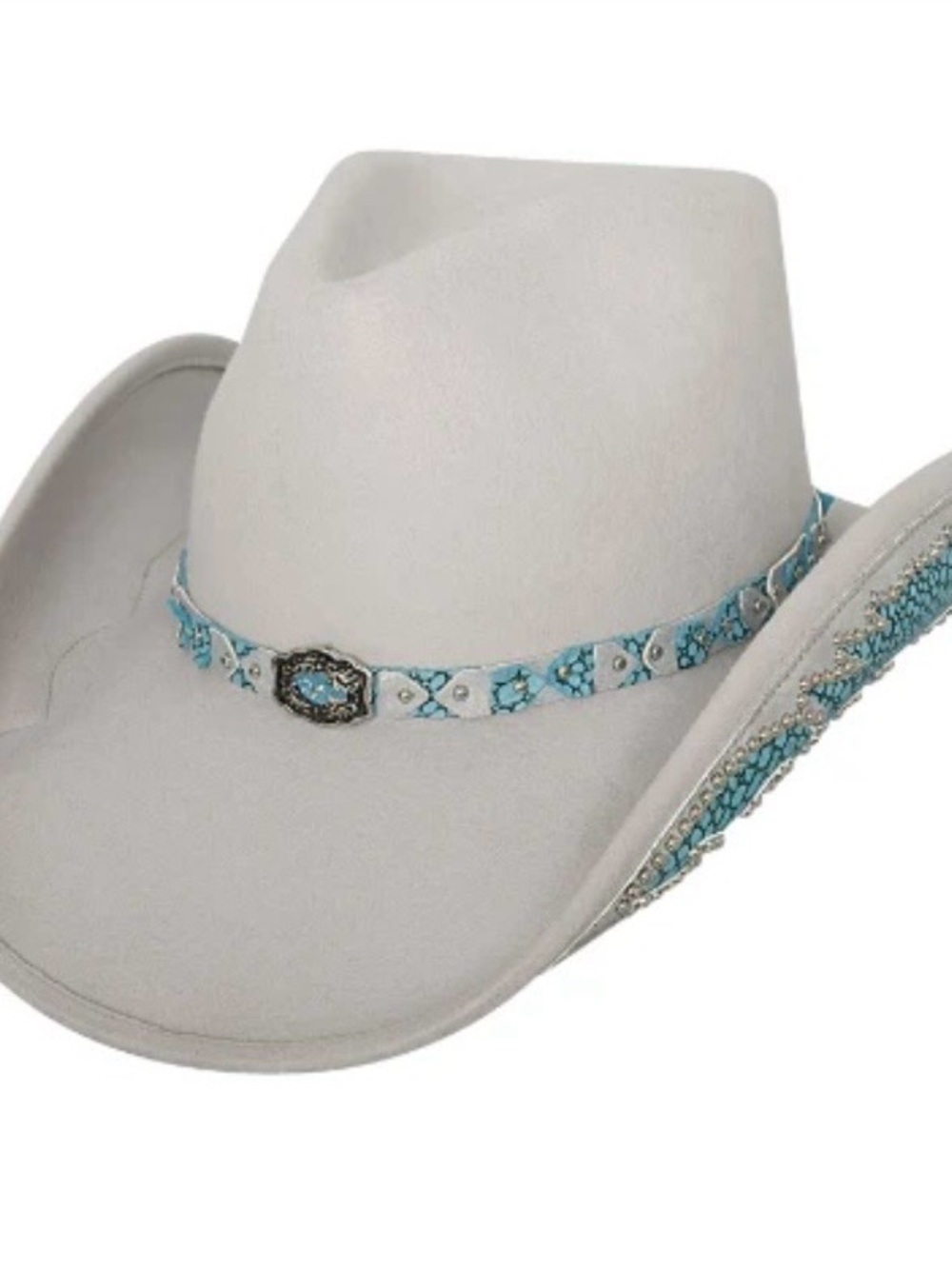 Bullhide Natural Beauty Wool Felt Western Cowgirl Hat Silverbelly Turquoise Sz M
